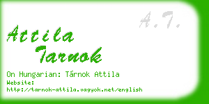 attila tarnok business card