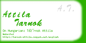 attila tarnok business card